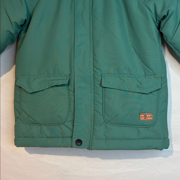 7 For All Mankind Kids' Zip Up Fleece with Hood, Size 4T, Green - Picture 2 of 6